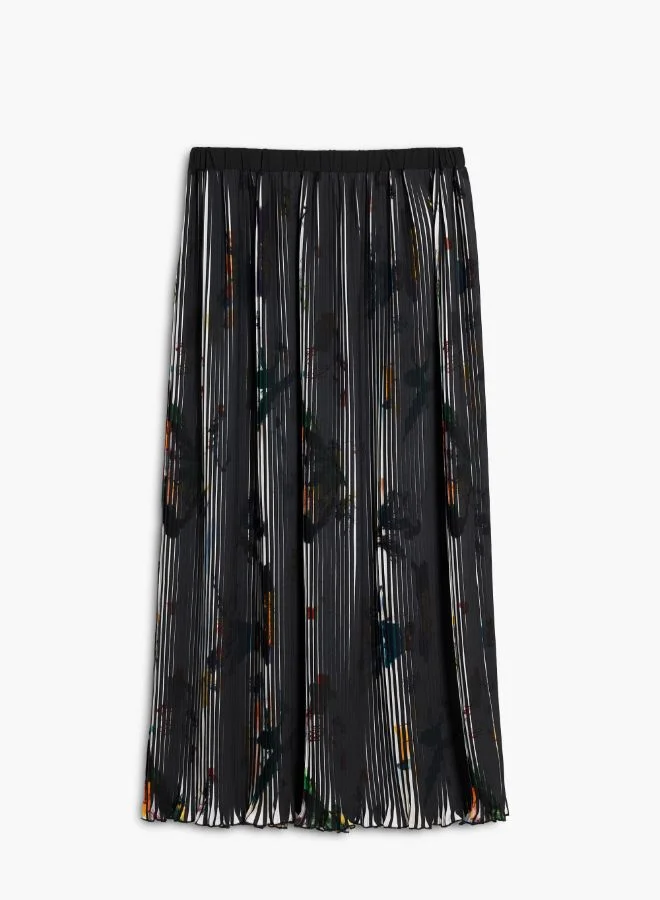 Desigual Red Gradient Midi Skirt for Women | Best Price UAE
